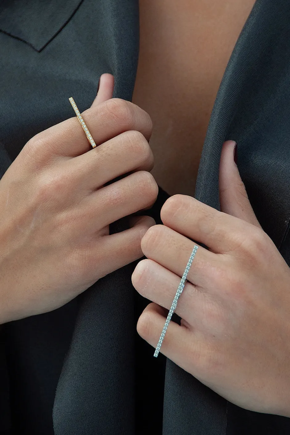 Online Anillo Barra Circons Anillos Ajustables