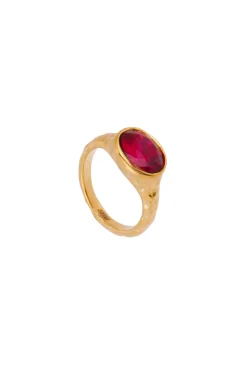 Fashion Anillo Cristal Ovalado Anillos De Meñique