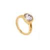 New Anillo Cristal Redondo Anillos De Meñique