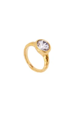 New Anillo Cristal Redondo Anillos De Meñique