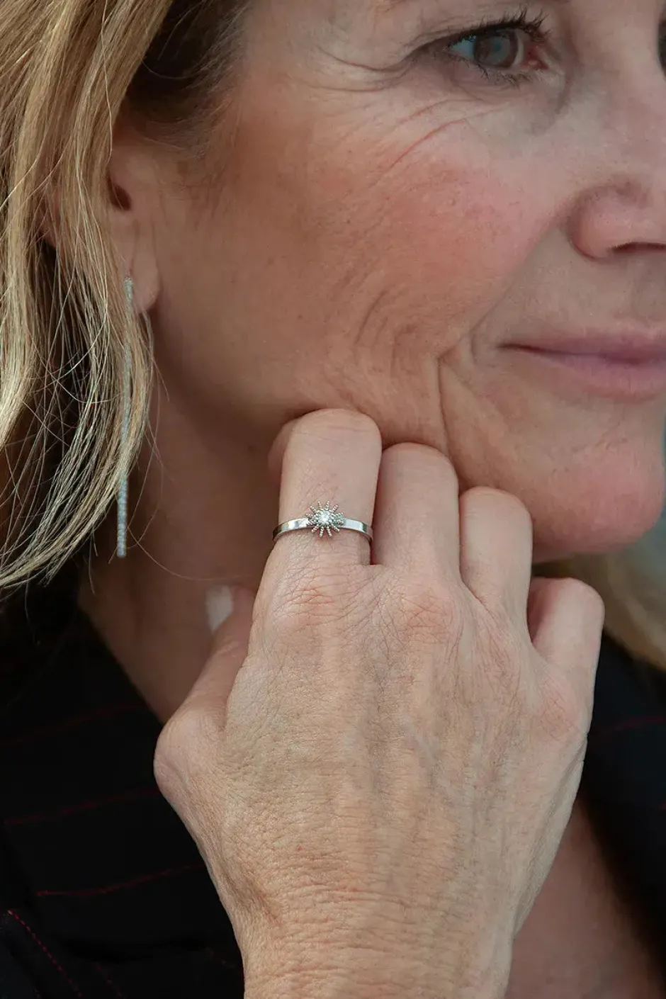 Discount Anillo Sol Circon Anillos Ajustables