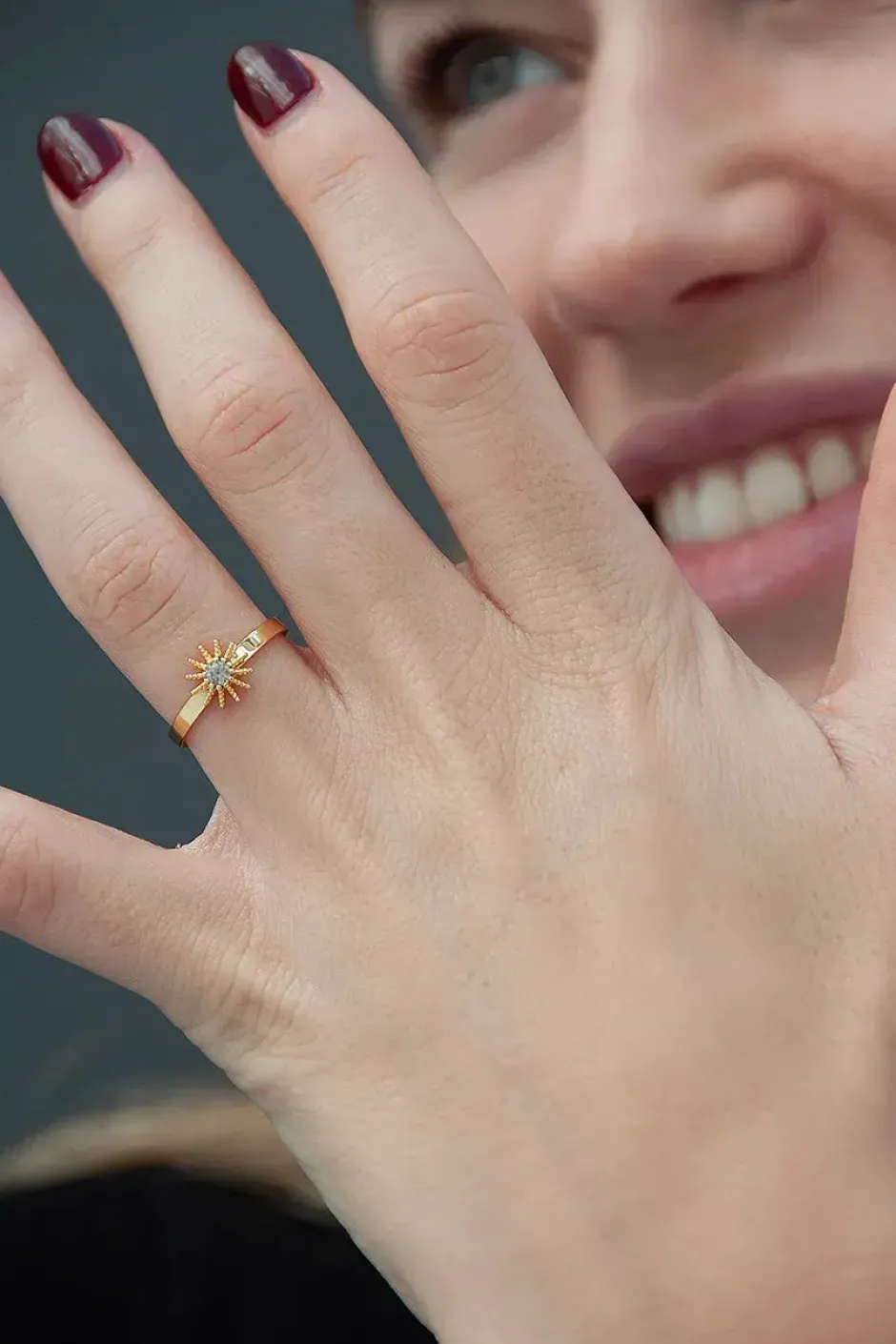 Discount Anillo Sol Circon Anillos Ajustables