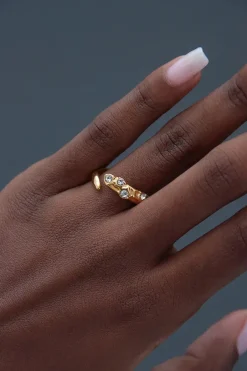 Best Anillo Textura Circonitas Anillos Ajustables