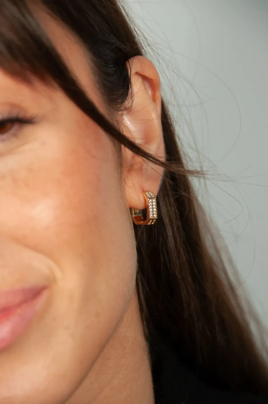 Hot Arito Herradura Micro Circons (Unidad) Mini Pendientes Y Aritos