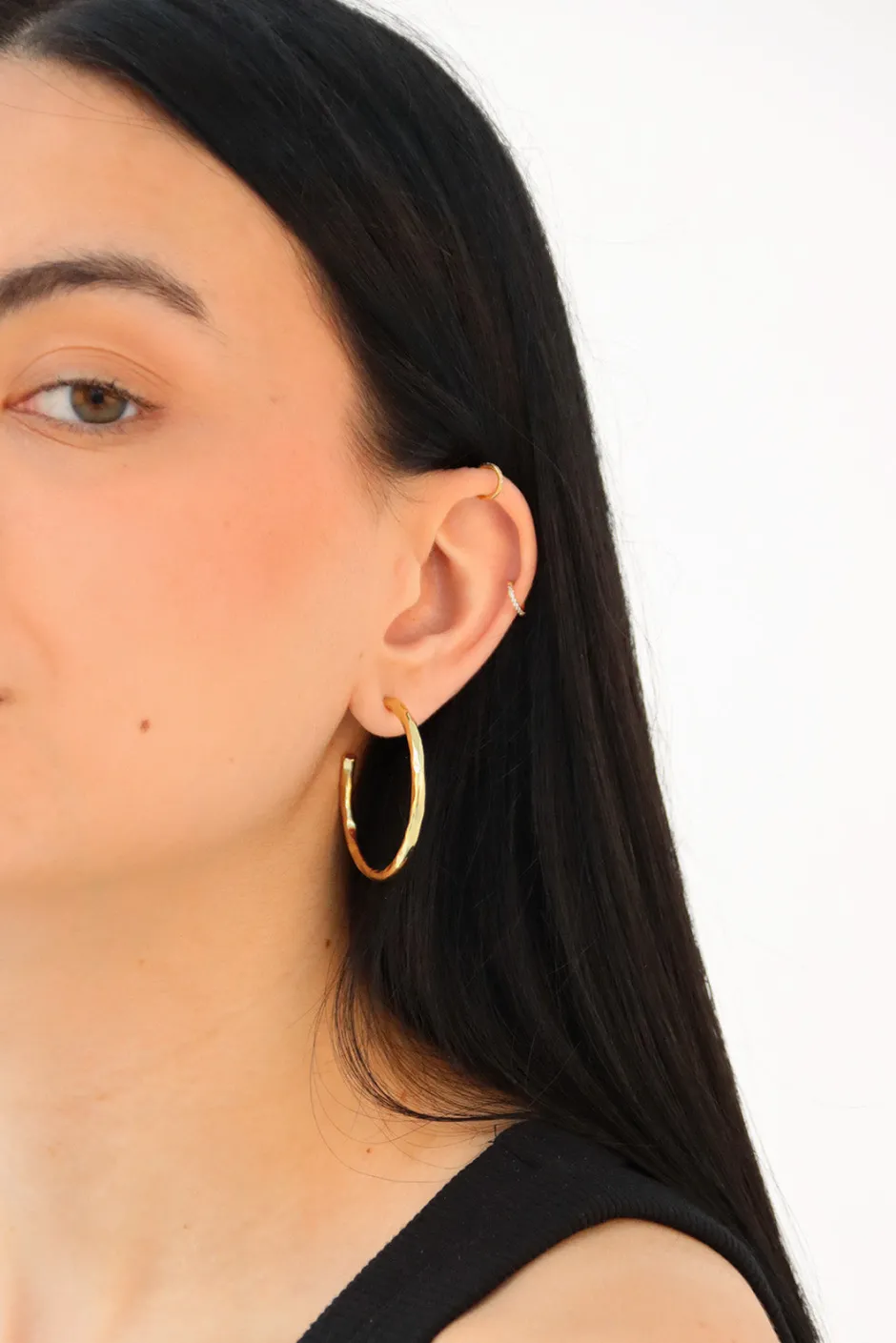 Sale Aro Irregular 3.5 cm Pendientes Y Aros Grandes