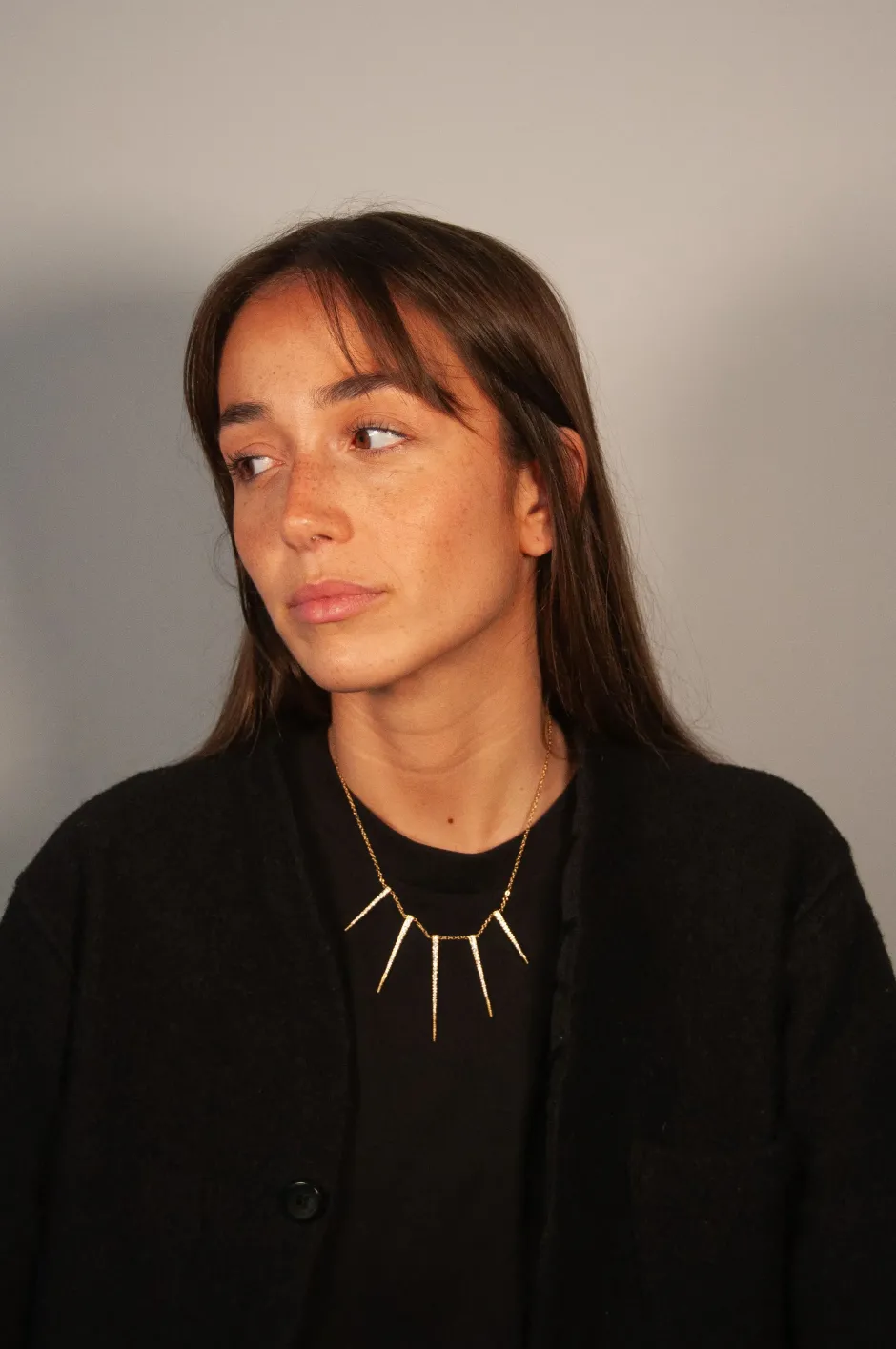 Fashion Collar 5 Pinchos Collares Con Colgante