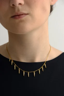 Fashion Collar 10 Pinchos Collares Con Colgante