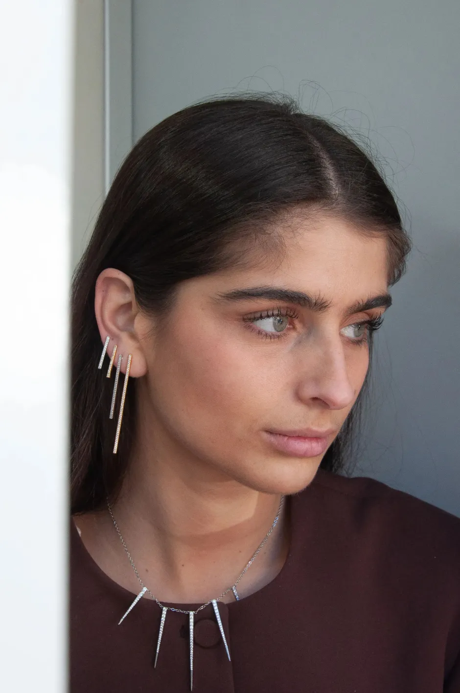 Fashion Collar 5 Pinchos Collares Con Colgante