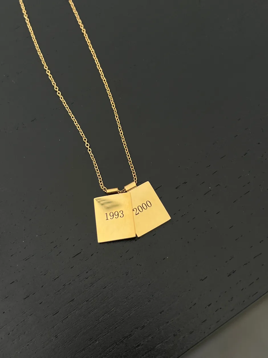 Clearance Collar Chapita Doble Collares Personalizables | Collares Con Colgante