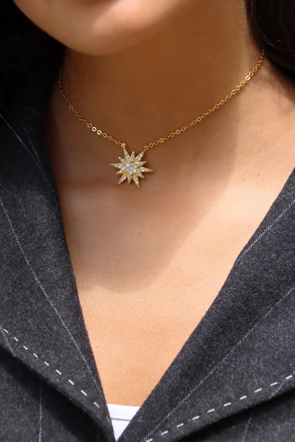Sale Collar Estrella Blanca Collares Con Colgante