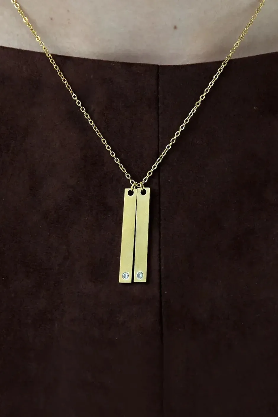 Clearance Collar Long Circon Doble Collares Personalizables | Collares Con Colgante