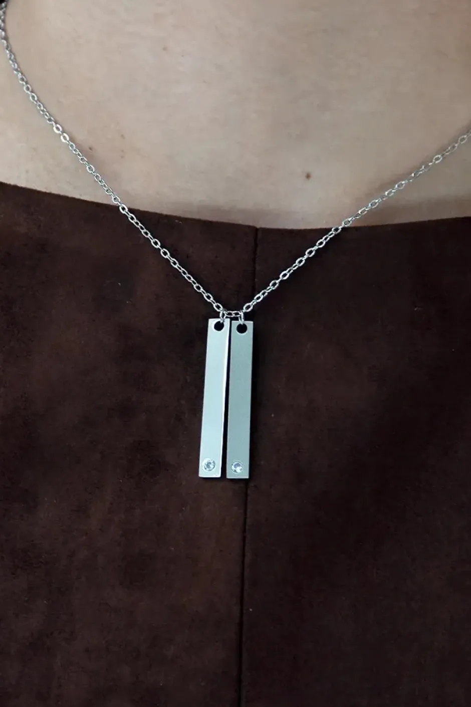Clearance Collar Long Circon Doble Collares Personalizables | Collares Con Colgante
