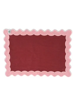 Sale Mantel Individual Ondas Rosa Individuales