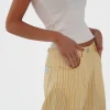 Online Pantalón Recto Rayas Orange Pantalones