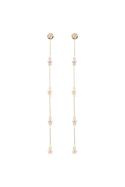 New Pendiente Desmontable Flores Lila Desmontables