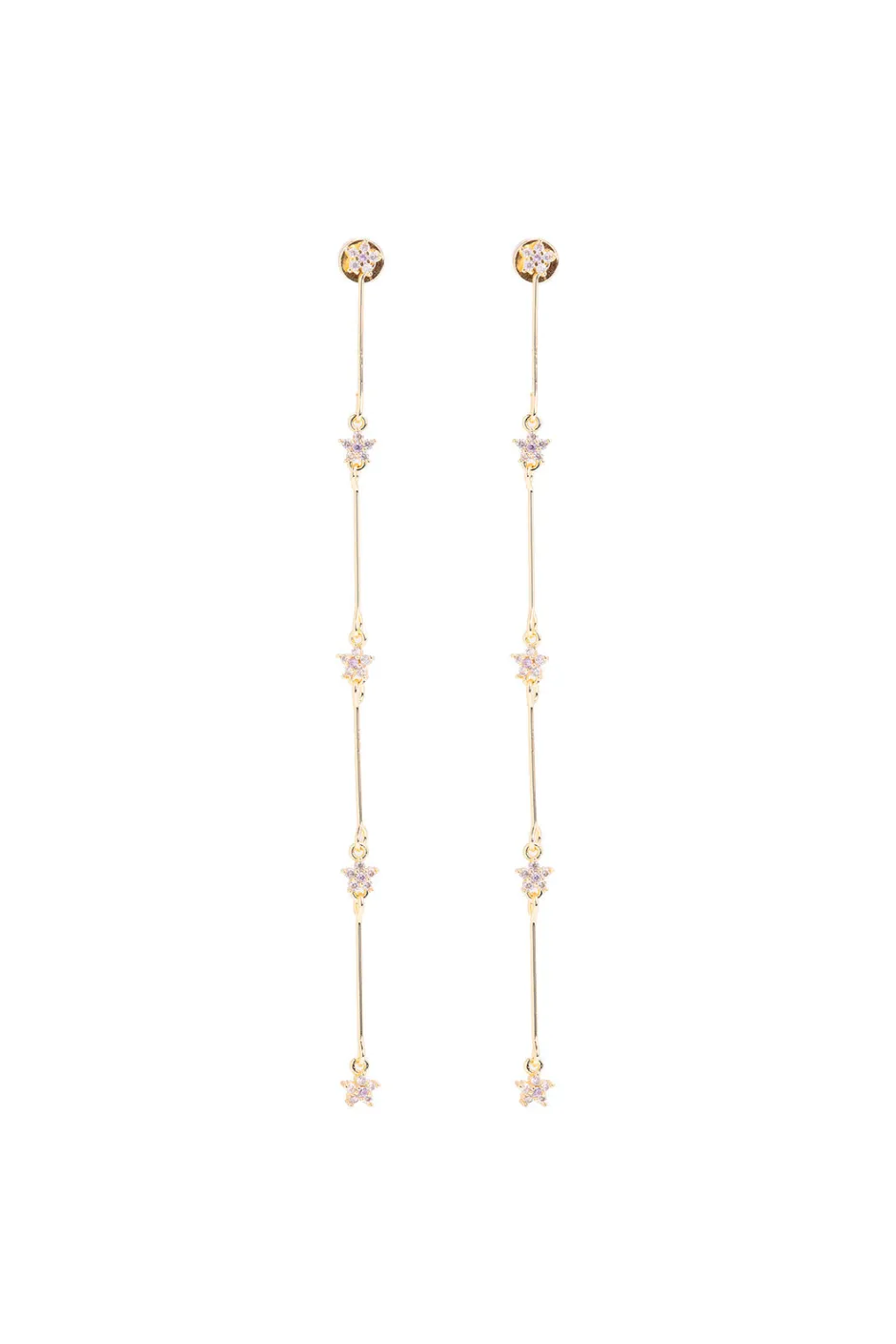 New Pendiente Desmontable Flores Lila Desmontables
