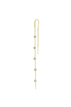 Fashion Pendiente Doble Cadena Estrellas (Unidad) Dobles Cadena