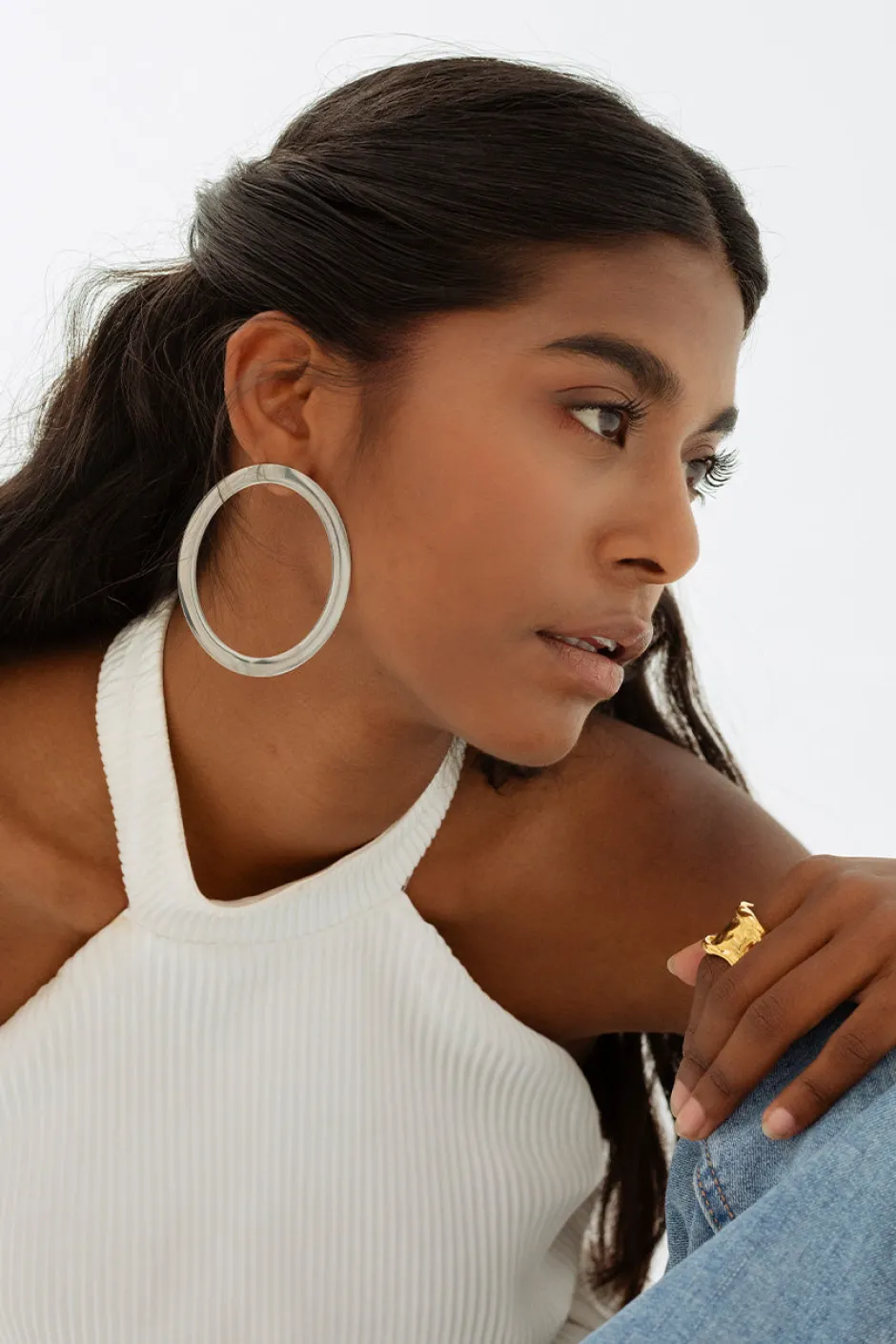 Fashion Pendientes Aro Espejo Pendientes Y Aros Grandes