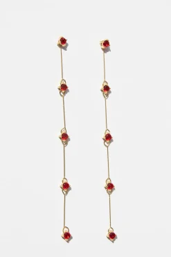 Hot Pendientes Desmontable Rojo (par) Desmontables
