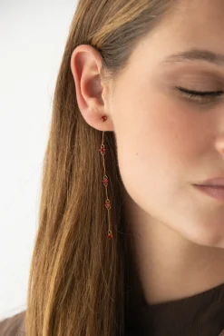 Hot Pendientes Desmontable Rojo (par) Desmontables
