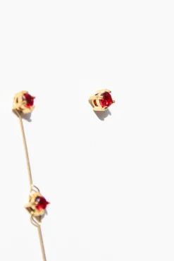 Hot Pendientes Desmontable Rojo (par) Desmontables