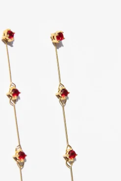 Hot Pendientes Desmontable Rojo (par) Desmontables