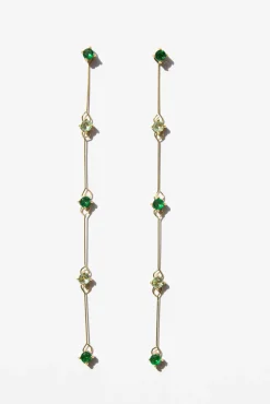 Sale Pendientes Desmontable Verdes (par) Desmontables