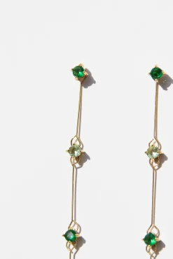 Sale Pendientes Desmontable Verdes (par) Desmontables
