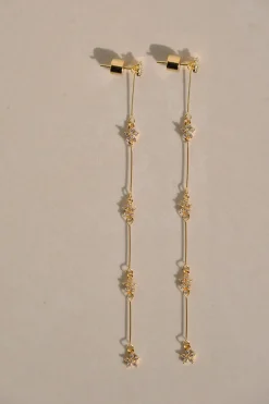 New Pendientes Desmontables Flores Par Desmontables