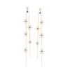 Clearance Pendientes Flores Azules Pendientes Y Aros Grandes